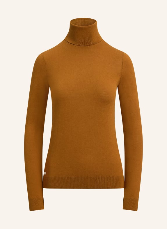 LAUREN RALPH LAUREN Svetr s rolákem s hedvábím KOŇAKOVÁ