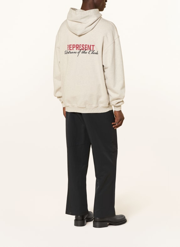 REPRESENT Hoodie PATRON OF THE CLUB LICHTGRIJS