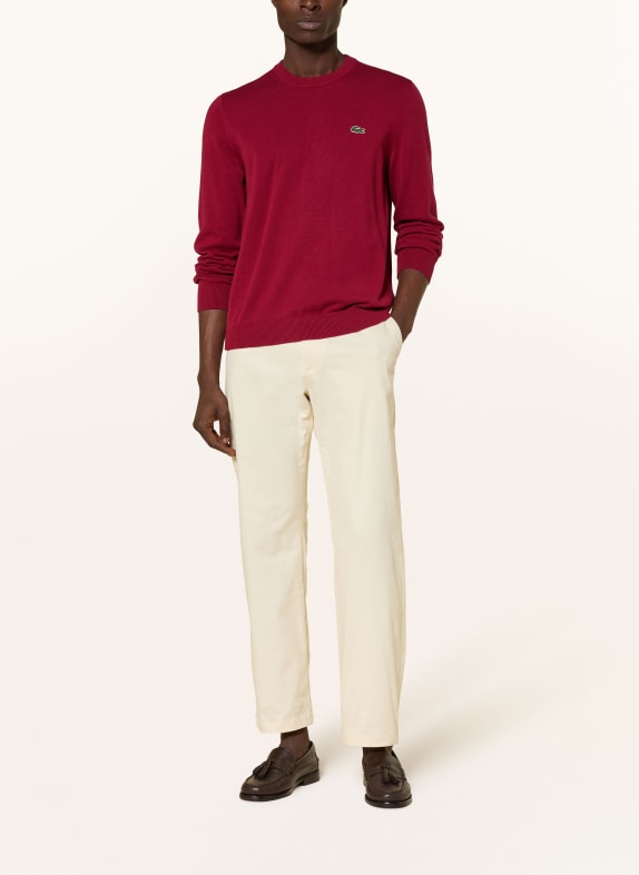 LACOSTE Pullover DUNKELROT