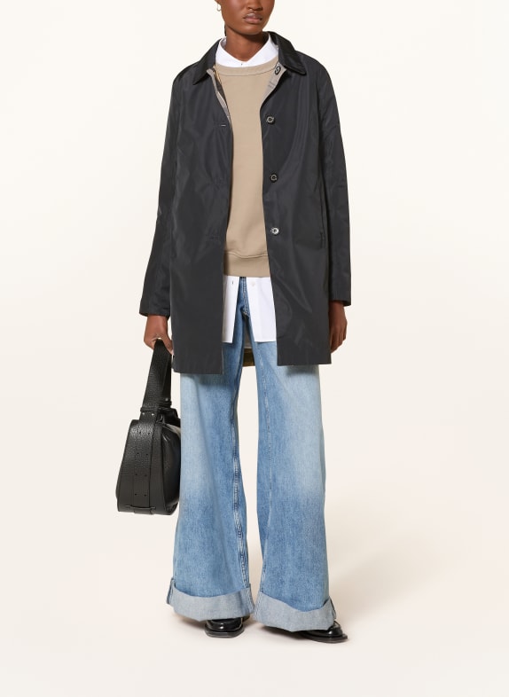 Barbour Trenchcoat BABBITY zum Wenden SCHWARZ