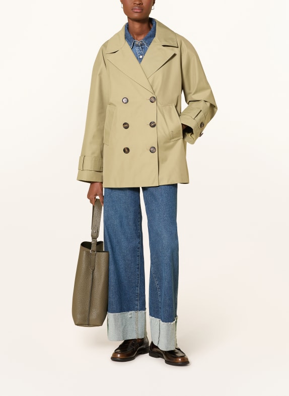 Barbour MAISY pea coat OLIVE / LIGHT BROWN / DARK BROWN