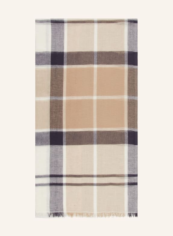 Barbour ABIGAIL scarf WHITE / CREAM / DARK BLUE