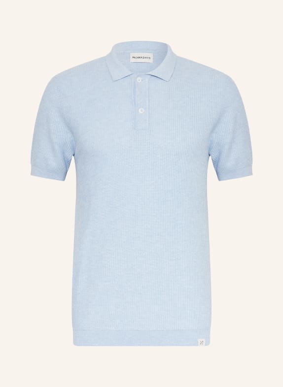 NOWADAYS Strick-Poloshirt HELLBLAU