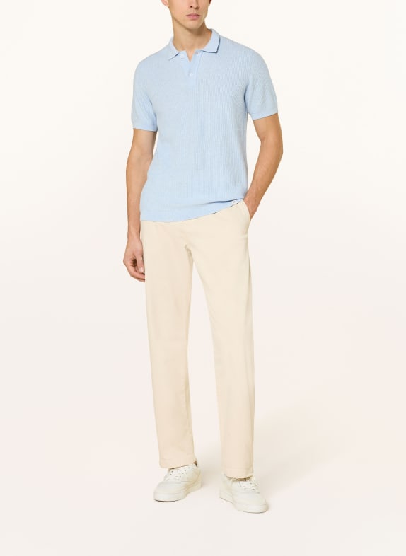 NOWADAYS Tricou polo din tricot ALBASTRU DESCHIS