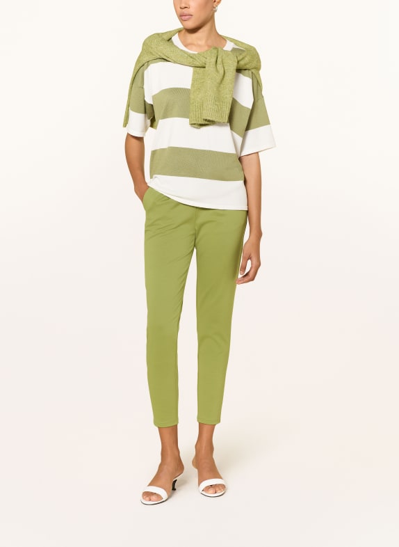 ICHI Pantaloni în stil jogging IHKATE VERDE DESCHIS