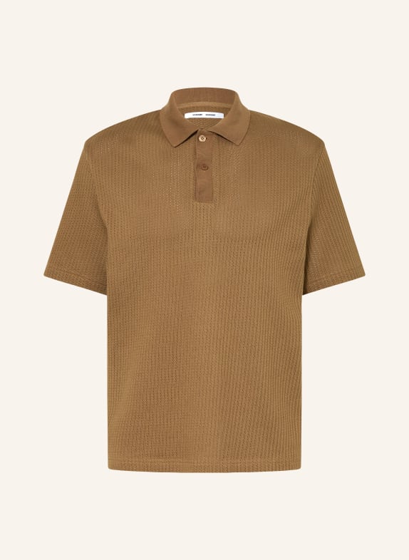 SAMSØE  SAMSØE Strick-Poloshirt SAJASE COGNAC