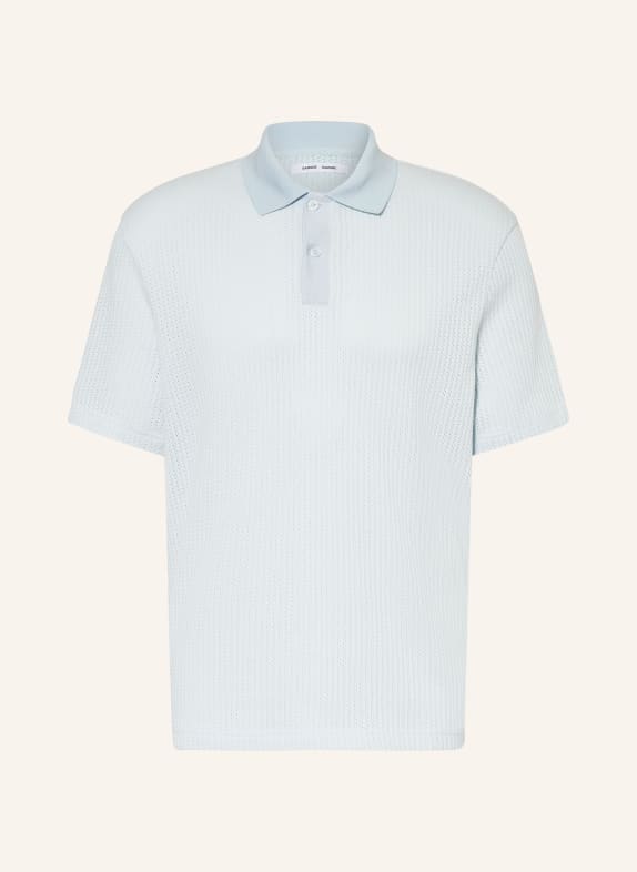 SAMSØE  SAMSØE Strick-Poloshirt SAJASE HELLBLAU