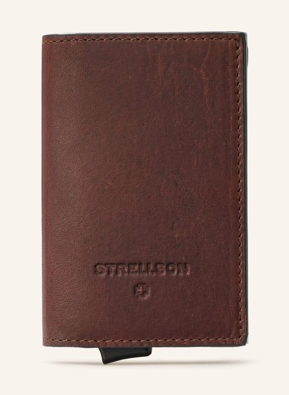 STRELLSON Pouzdro na karty BRICK LANE C-CONE HNĚDÁ