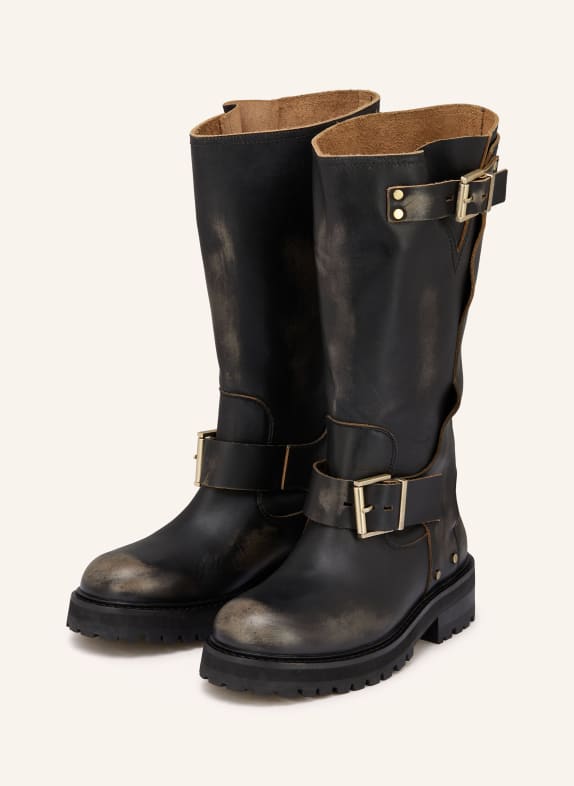 ALLSAINTS Bottes de motard TAY MARRON FONCÉ