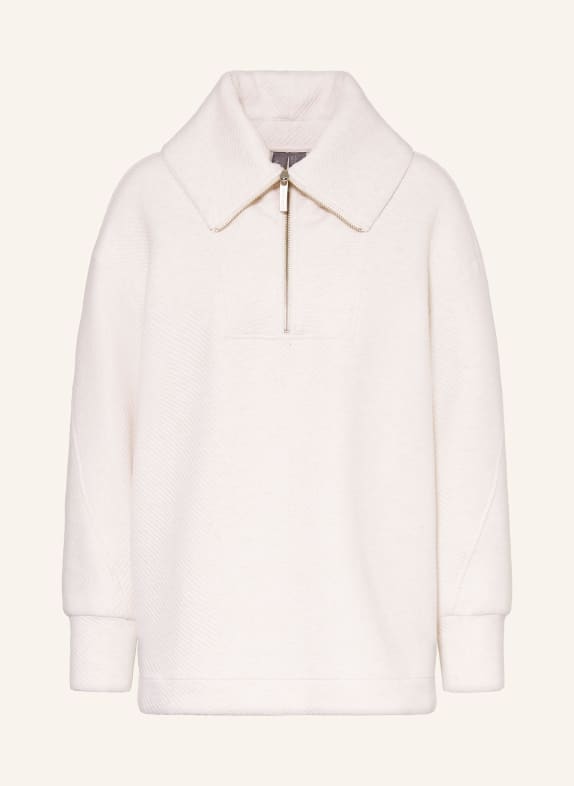 Sweaty Betty Bluza dresowa typu troyer KREMOWY / SREBRNY