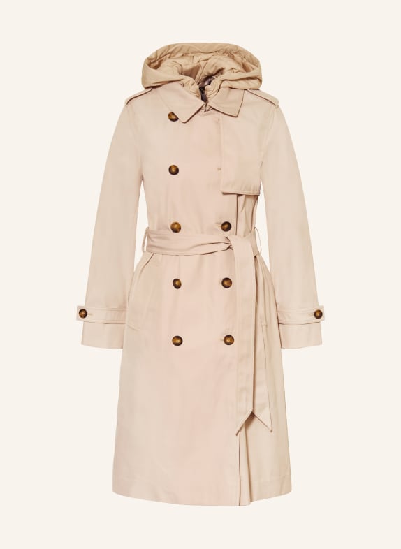 REISS Trencz AZURA z odpinanym kołnierzem BEŻOWY