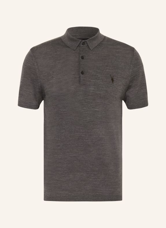 ALLSAINTS Polo tricoté MODE MERINO en laine mérinos GRIS