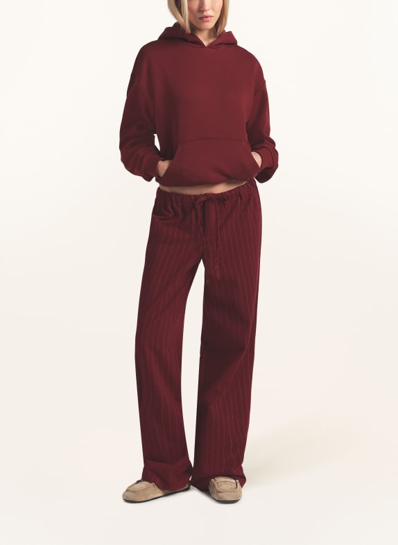 SKIMS Lounge-hoodie COTTON FLEECE MERLOT