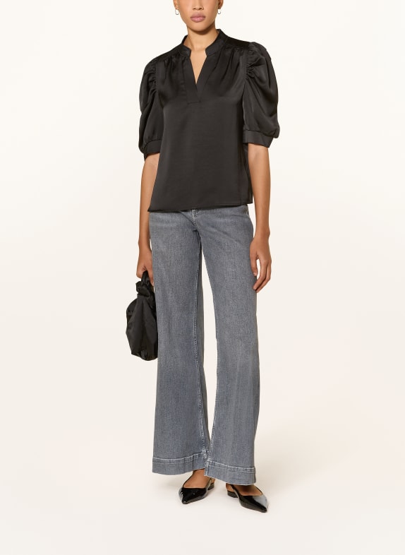 NEO NOIR Blouse ROELLA van satijn ZWART