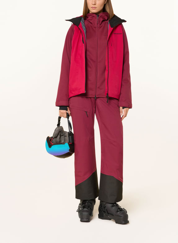 Peak Performance Ski broek INSULATED 2L DONKERROOD
