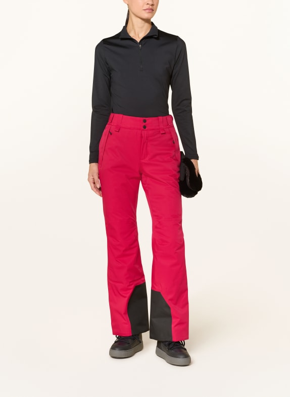 Peak Performance Ski broek ANIMA INSULATED FUCHSIA / ZWART