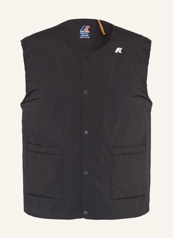 K-WAY Kamizelka VALTY PLAIN WARM CZARNY