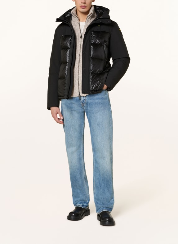 Blauer Daunenjacke BROOK SCHWARZ
