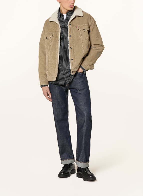 Levi's® Jachetă din velur cu blană de ursuleț KAKI / ECRU