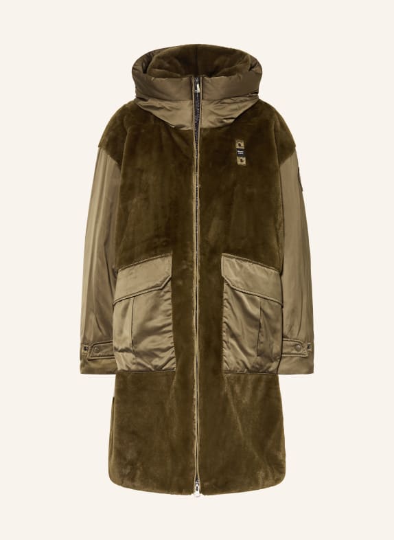 Blauer Płaszcz PAEVER m mieszanka materiałów ZIELONY