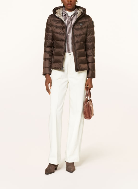 Blauer Daunenjacke DUNKELBRAUN