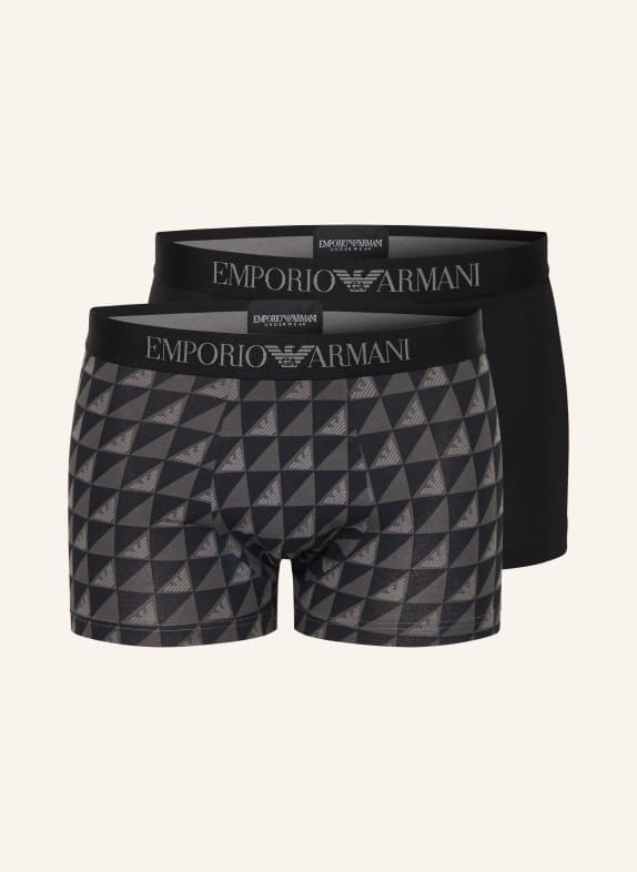 EMPORIO ARMANI 2er-Pack Boxershorts SCHWARZ / DUNKELGRAU
