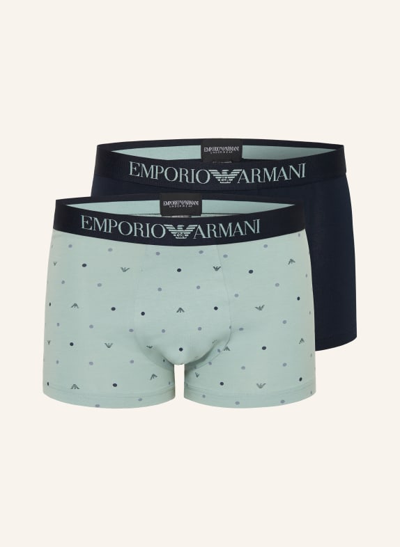 EMPORIO ARMANI 2er-Pack Boxershorts DUNKELBLAU / HELLGRÜN