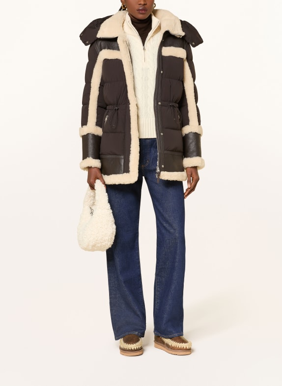 Mackage Daunenparka DUNKELBRAUN / CREME