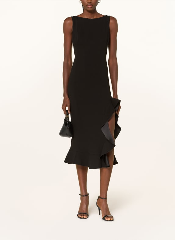 PINKO Kleid mit Volants SCHWARZ