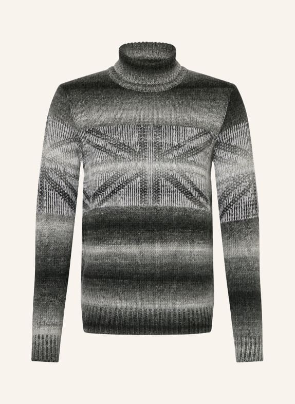 JOOP! JEANS Rollkragenpullover URIELO DUNKELGRAU / HELLGRAU / GRAU