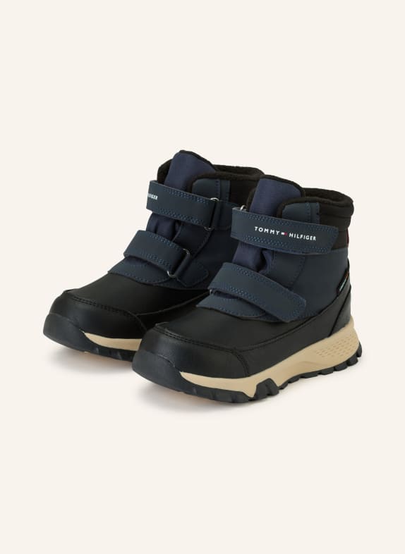 TOMMY HILFIGER Boots SCHWARZ / CREME / DUNKELGRAU