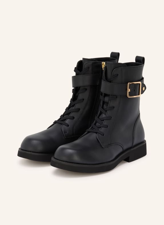 BOSS Schnürboots ELERI SCHWARZ / GOLD