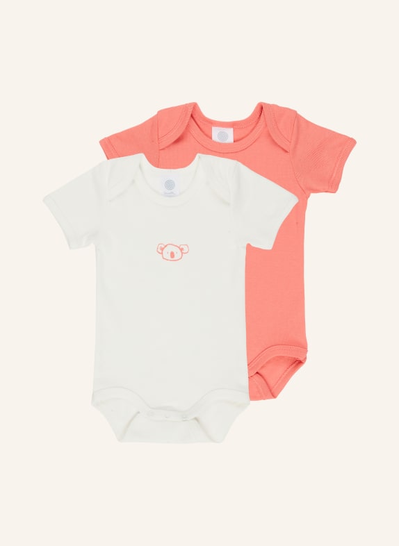 Sanetta 2er-Pack Bodies CREME / HELLROT