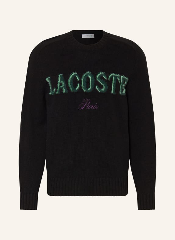 LACOSTE Pullover SCHWARZ / GRÜN