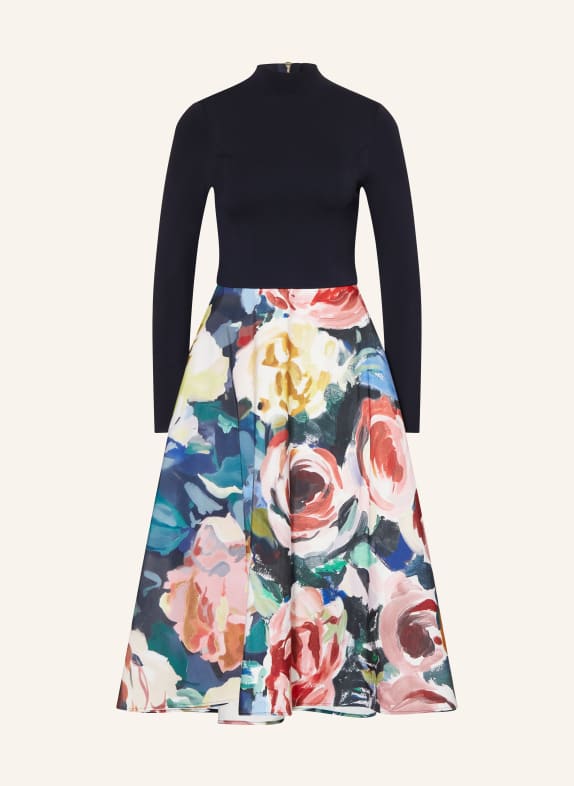 TED BAKER Kleid PATRIIA im Materialmix DUNKELBLAU / ROT / GRÜN