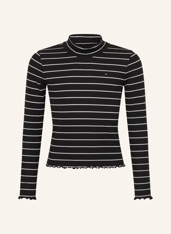 TOMMY HILFIGER Longsleeve SCHWARZ / SILBER