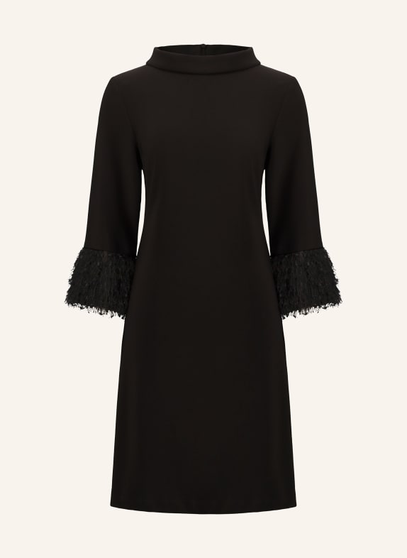 Joseph Ribkoff Kleid mit 3/4-Arm und Fransen SCHWARZ