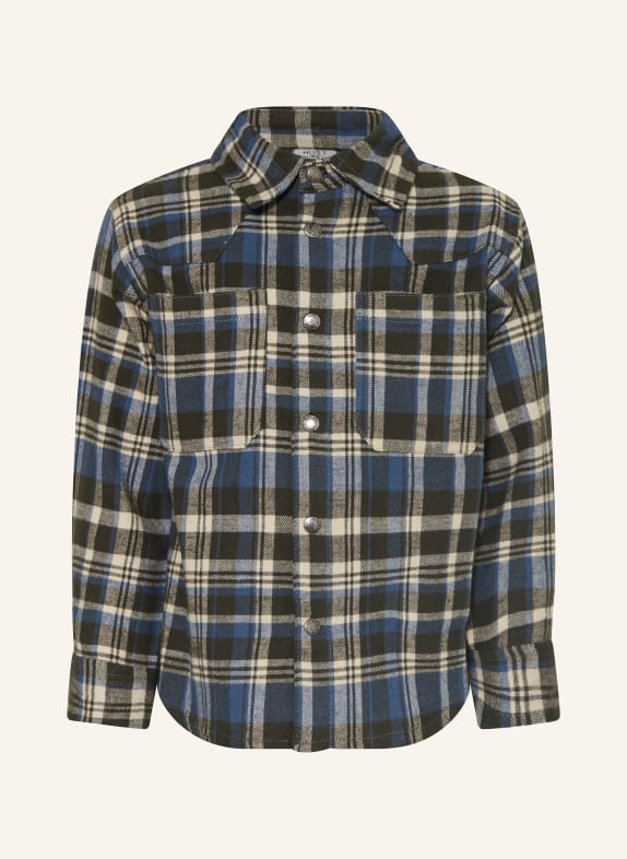 HUST and CLAIRE Flanellhemd HCRAVN DUNKELGRÜN / CREME / BLAU