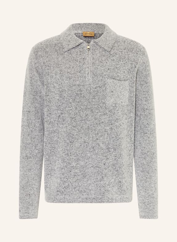 MOS MOSH Gallery Strick-Poloshirt MMGRYAN HELLGRAU