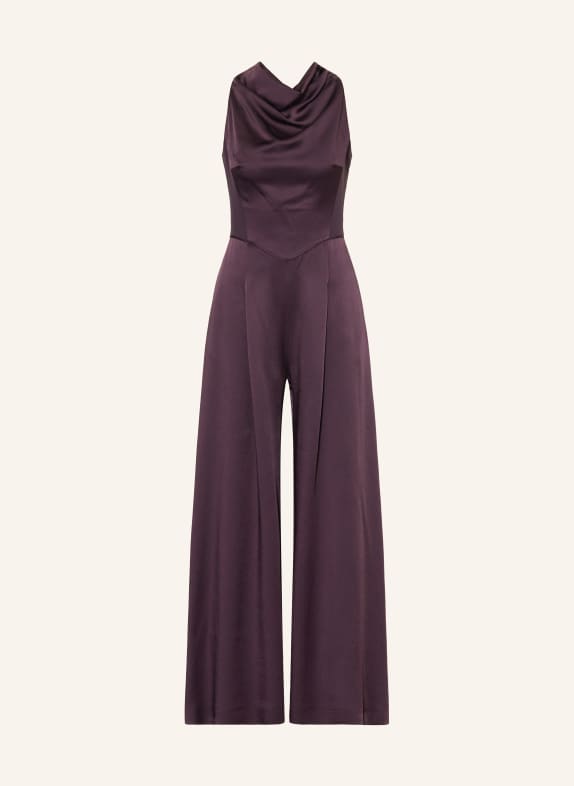 BOSS Jumpsuit DORLANI aus Satin DUNKELLILA