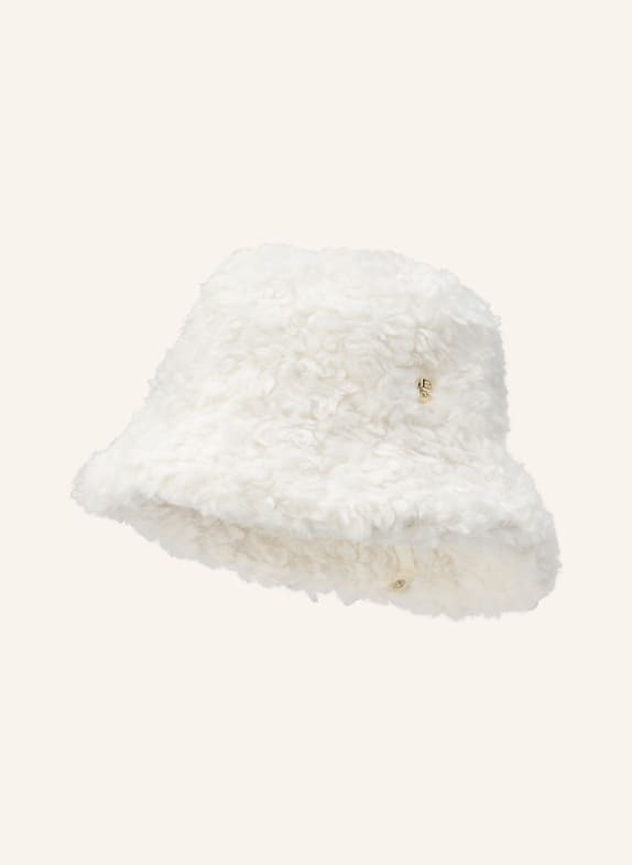 BOSS Bucket-Hat VALENTYNE aus Teddyfell WEISS