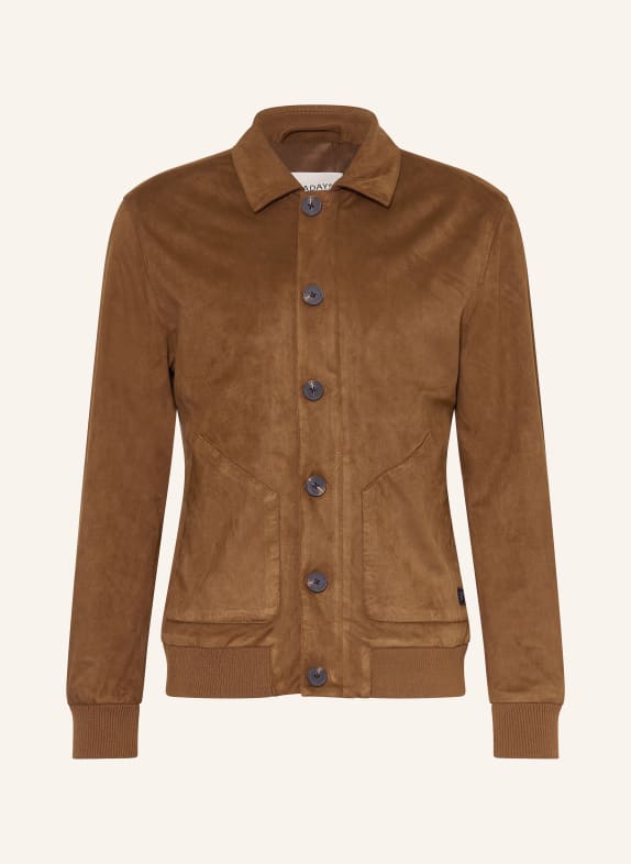 NOWADAYS Blouson in Lederoptik BRAUN