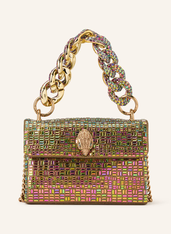 KURT GEIGER Taška přes rameno KENSINGTON MINI s ozdobnými kameny ZLATÁ