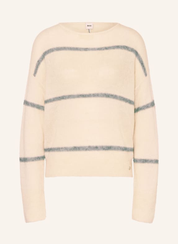 BRAX Sweter LISA z błyszczącą przędzą KREMOWY / SZARY