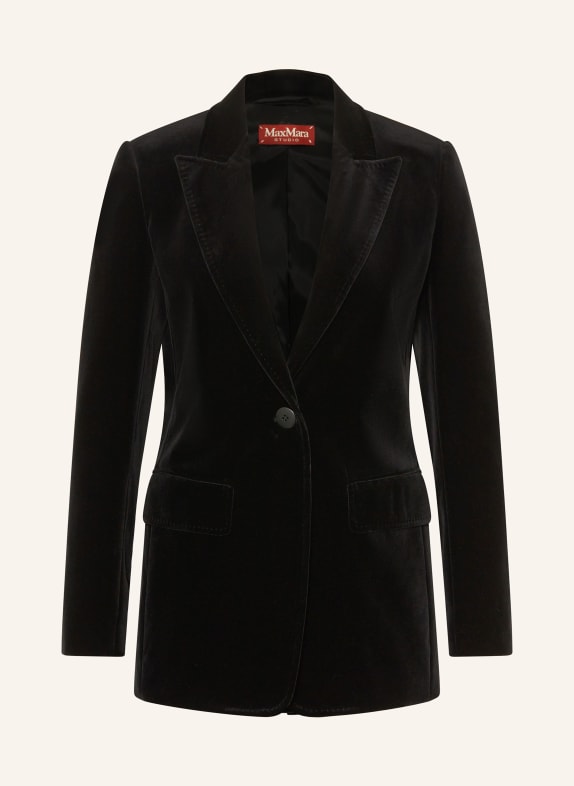 Max Mara STUDIO Samtblazer QUADRO SCHWARZ