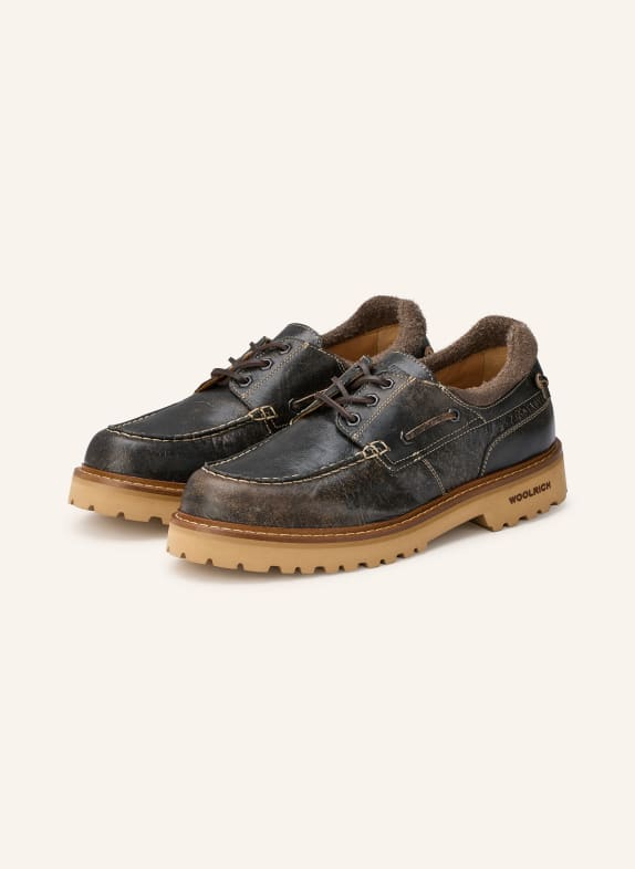 WOOLRICH Bootsschuhe ROCK SCHWARZ / BRAUN