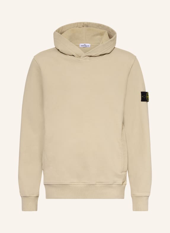 STONE ISLAND JUNIOR Mikina s kapucí BÉŽOVÁ / ŽLUTÁ / ČERNÁ
