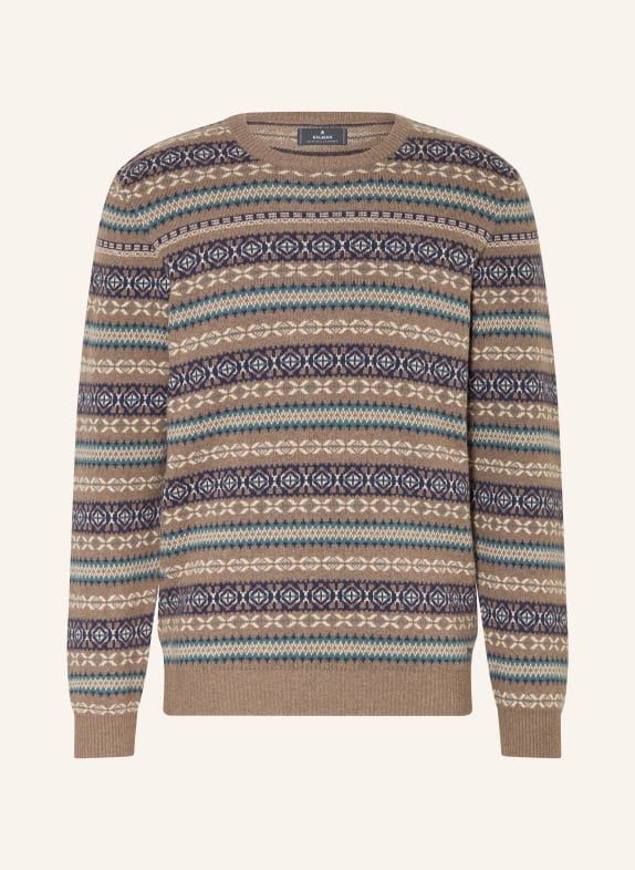 RAGMAN Pullover TAUPE / GRÜN / DUNKELBLAU