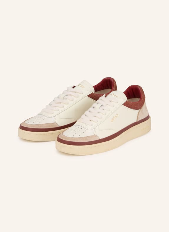 GHOUD Sneaker PADS CREAM / TAUPE / DARK RED