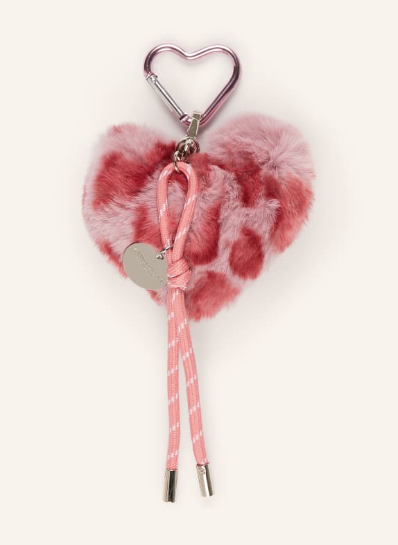 SEIDENFELT Taschenanhänger ALTROSA / DUNKELROT